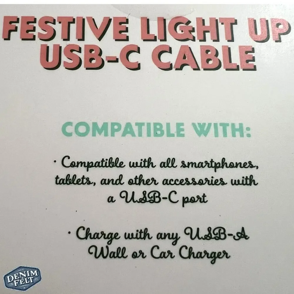 Vivitar Novelty Christmas Candy Cane‎ C Port Phone Charger | NEW!!